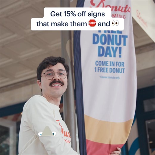 Get 15% off custom signage that gets your brand seen in any busy crowd. Code: SIGNS15. | VistaPrint