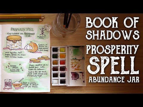 Book of Shadows Art: Prosperity Spell Abundance Jar - Magical Crafting, Money Draw Spell, Witchcraft