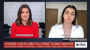 "She was so terrified. She was crying today and she was thinking that it's the end of the world...They feel helpless, abandoned and betrayed." Nasrin Nawa, a Fulbright Scholar at the University of Nebraska-Lincoln, was able to flee Kabul a few days ago—but the rest of her family, including her sister were not. | CBS News