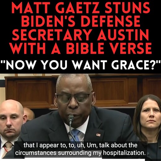 654K views · 10K reactions | Matt Gaetz STUNS Biden's Defense Secretary Austin with a Bible Verse. | DC Swamp | Facebook