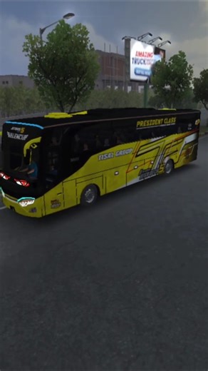 bus yellow president class #bussimulatorindonesia #bussidindonesia #busmania