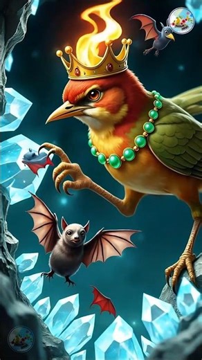 Robin and the crystal cave #ai #birds #story #shorts