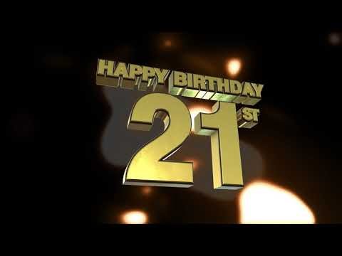 Happy 21st Birthday! 🥂 Luxury Gold & Glitter Celebration Visuals [4K UHD]