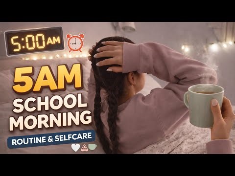 💕🔥 (5:00 AM) School Morning Routine!🕕⏰✨ #SchoolMorning #morningroutine