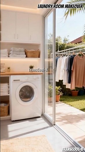 Unbelievable Laundry Room Makeover Transformation! 🧺✨ From Messy to Dream Space📝 #beforeafter #short