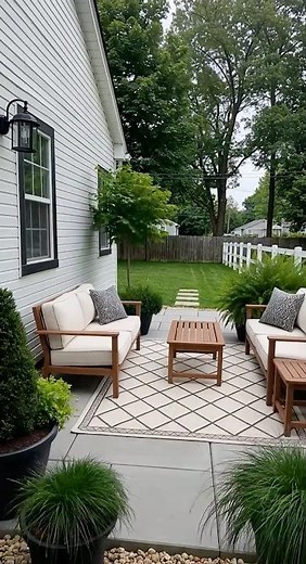 DIY Side Yard Paver Patio Makeover (Gravel Base + Large Concrete Pavers + Outdoor Seating Setup)