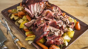 Anytime Pork Roast. This no-fuss pork roast recipe is sure to become a dinnertime staple. Seasoned with our Pork & Poultry Rub, smoked in an apple juice bath and roasted over sweet applewood, pork roast has never been easier or tastier. Get the recipe here: goo.gl/ev8WcT | Traeger Grills