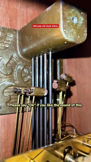 200 year old clock bell chime.#chime #oldclocks #antiqueclock #antiquefurniture