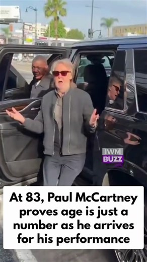At 83, Paul McCartney proves age is just a number as he arrives for his fonda theatre performance