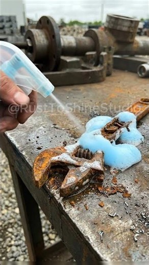 fully rusted adjustable spanner