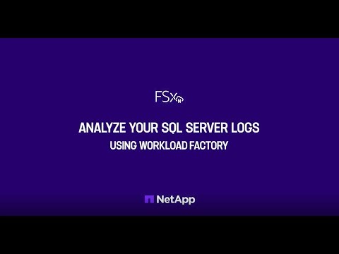 Analyze your SQL server logs using workload factory