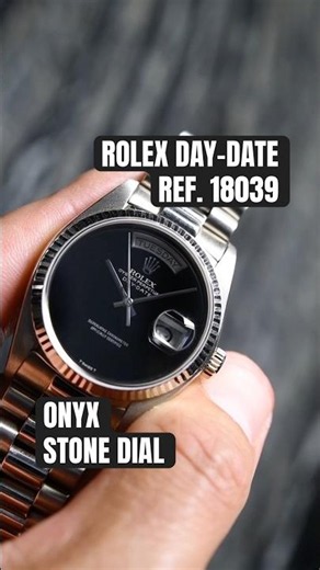 WG Rolex Day-Date ref. 18039 w/ an Onyx Stone Dial #rolex #vintagerolex #vintagewatches #watch
