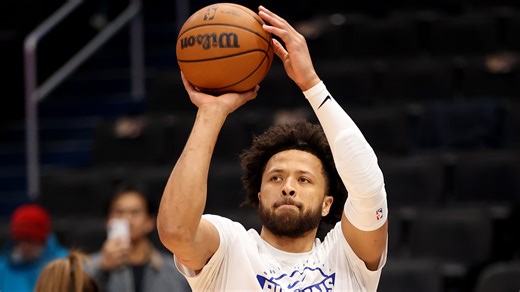 Cade Cunningham takes jump shots during Detroit Pistons shootaround