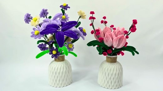 4 Easy Pipe Cleaner Flowers for Beginners