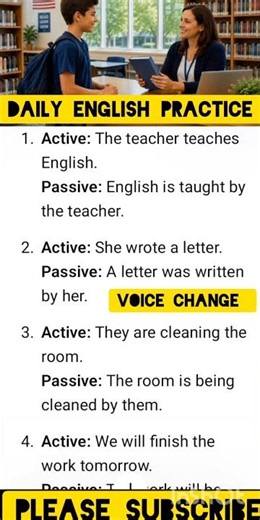 Daily English Speaking Practice with Voice Change | Learn Active & Passive Voice Easily