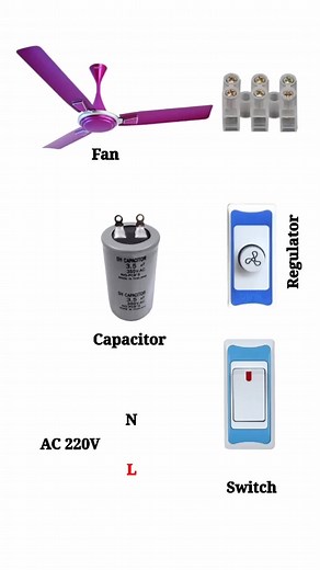 Ceiling Fan Connection Explained in #Shorts Video