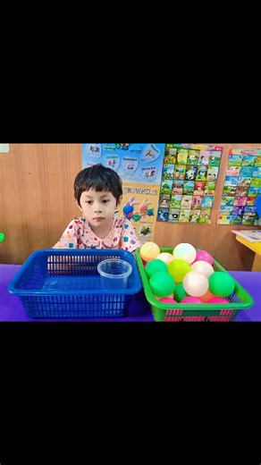 ရောင်စုံဘောလုံးတွေကို ခွက်လေးနဲ့ ကောက်ထည့်ကြမယ်🥰💜💛 #ခေတ်စွမ်းသာမူကြိုကျောင်း #အသက်၃နှစ်မှစ၍ကျောင်းအပ်လက်ခံပါတယ်ရှင့်🤗🤗 #preschool #fyppppppppppppppppppppppp #foryoupage