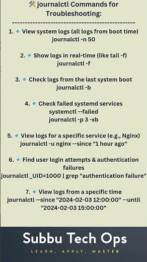 🚀 Master Linux Debugging with dmesg & journalctl – Essential Commands for Troubleshooting!