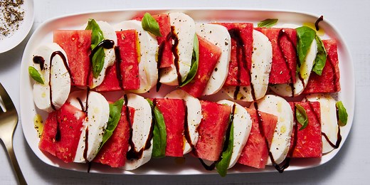 Watermelon Fans—This Twist On The Classic Caprese Salad Will Be Your New Fave