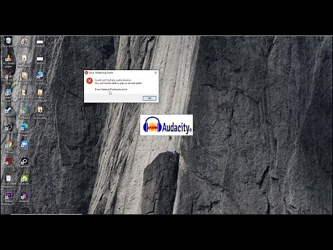 Audacity - Internal Port Audio Error (Couldn't find any audio devices)