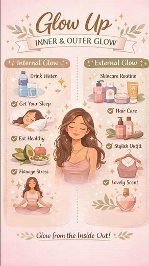 how to glowup inner and outer glow up 🎀💕#glowup #beautytips #aesthetic #shorts #trending #fyp#viral