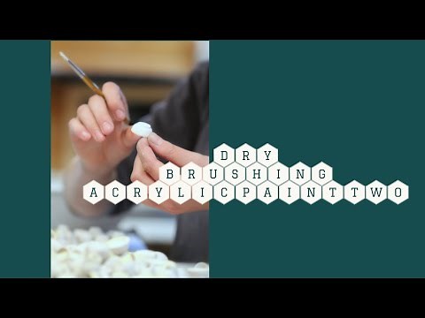 Dry Brushing Ceramic Bisque using Acrylic Paint Two