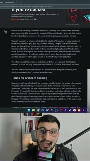 Хакеры взломали notepad++ #ai #chatgpt #computerprogramming #pythonanddjangofullstackwebdeveloper