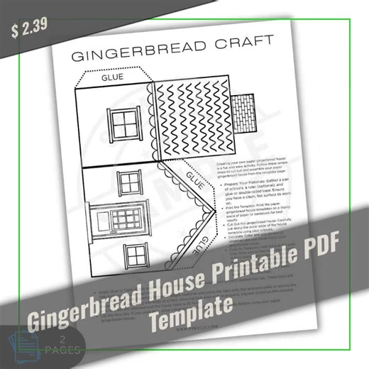 Get ready to create magical memories this holiday season! 🎄✨ Our Gingerbread House Printable PDF Template offers a delightful, easy-to-follow design that turns family time into a festive adventure. 🏠🍬 Just print, decorate, and indulge in the joy of holiday crafting together! Perfect for gatherings or cozy nights in, this charming template makes it possible to bring the magic of gingerbread houses to your home—all for just $2.39! 🎉 Don’t wait—this sweet opportunity won’t last long! Grab yours