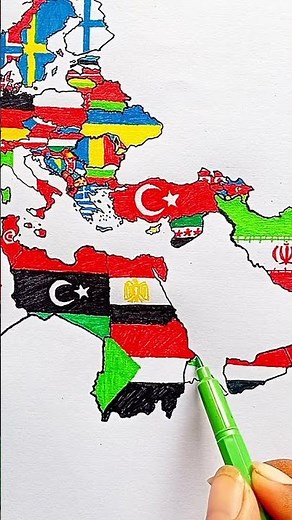 draw Flag Map of Eritrea 🇪🇷 #eritrea