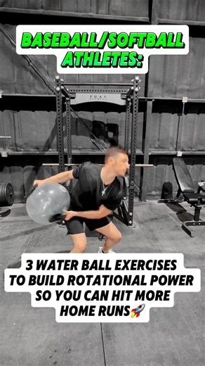 💥 Rotational power isn’t just about strength, it’s about how efficiently you transfer energy from the ground, through your core, and into the swing. 💦These water ball exercises train your body to stay stable while generating force in multiple directions, exactly how rotational athletes move on the field. 🔑By challenging your balance, sequencing, and control, you’re teaching your body to produce and absorb power with precision, the key to elite bat speed and consistent hard contact. Controlled