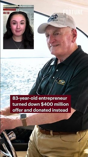 83-year-old entrepreneur turned down $400 million buyout and donated instead #success #leader