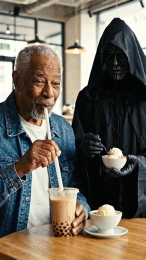 Boba & Ice Cream with Grim Reaper 😳💀