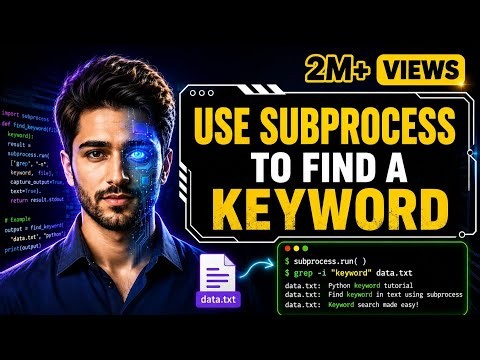 #65 Python tutorial for beginners | Use subprocess to find a keyword #python