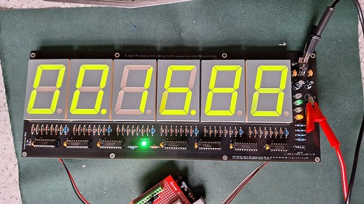 Large 2.3" 7 segment display module with SPI interface