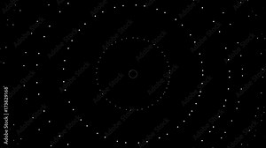 Abstract particles Circle waves loop.PNG alpha.camera move through the circles.Nice HUD sci fi cosmic effect on top of your video. Stock Video