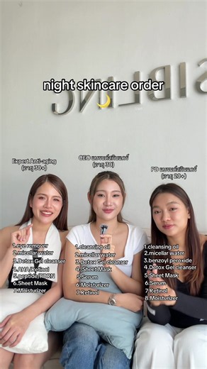 รูทีนสกินแคร์เช้า-เย็น: ลำดับผลิตภัณฑ์ตามอายุและปัญหาผิว