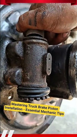 Mastering Truck Brake Piston Installation - Essential Mechanic Tips #shorts #mechanic