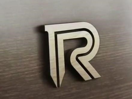 #logo设计 创意一笔构成字母R的logo设计