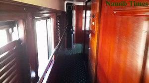 Luxurious Rovos Rail railed into Walvis Bay Rudi Bowe The most luxurious train in the world, the Rovos Rail, on 13 April 2022, railed into Walvis Bay for an unforgettable end to a remarkable Namibian Safari journey from Pretoria, South Africa. The train, with 19 carriages and 50 guests from around the world travelled 10 days and 3400km from Pretoria through the savannahs of the Highveld to the Atlantic in the west. The train traverses the stark vistas of the Northern Cape to the Fish River Canyo