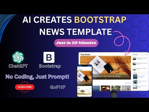 AI-Generated Bootstrap Template in 20 Minutes | Future of Web Development with ChatGPT