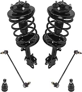 TRQ Front Suspension Kit Ball Joint Complete Strut & Coil Spring Assembly Sway Bar Stabilizer Link Compatible with 2001-2002 Acura MDX 2003-2005 Honda Pilot