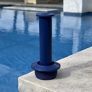 Streamline Bubbler Pool Fitting – Knock-In or Threaded – Press Fit for 1.5” Pipes – Flush Mount on Gunite – Anti-Vortex Design – Round Face – Available in White, Blue, Black, Gray (Thread-In/Blue)