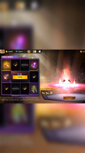 faded wheel | ruby legend sky wing spin ✅ | #stgamar999#viralshort #gaming #freefirenewevent