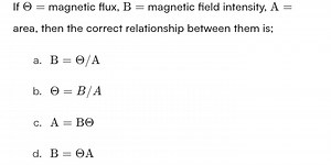 If Θ= magnetic flux, B= magnetic field intensity, A= area, then... | Filo