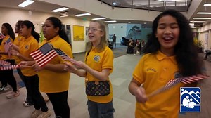The Ptarmigan Elementary School Choir turned up the shine and sparkle at the annual ASD ED Center Holiday Performances as they lit up the stage like holiday lights on a Christmas tree! #ASDShineBright #PtarmiganElementaryChoir #HolidayLights #Alaska | Anchorage School District