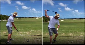 Bryson DeChambeau's one-handed golf swing is probably better than yours