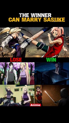 The Winner Can Marry Sasuke 😳🔥 | Sakura vs Ino Fight | Anime What If #shorts