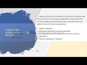 Instant file Initialization - SQL Server #sqlserverdba