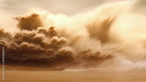 A cyclone of sand danced upon the horizon engulfing the air and leaving a vivid vortex of sand in its wake. Stock Video
