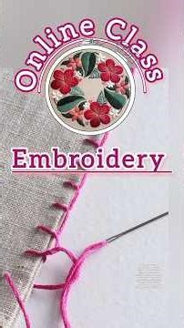New Embroidery Class Available For Beginners Students Today's #embroideryclasses #embroiderydesign
